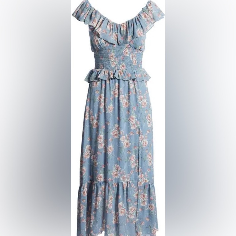 Floral Ruffle Maxi Dress